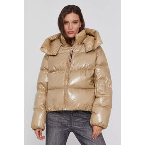 Tommy Hilfiger dámská béžová zimní bunda Glossy - S (AEG)